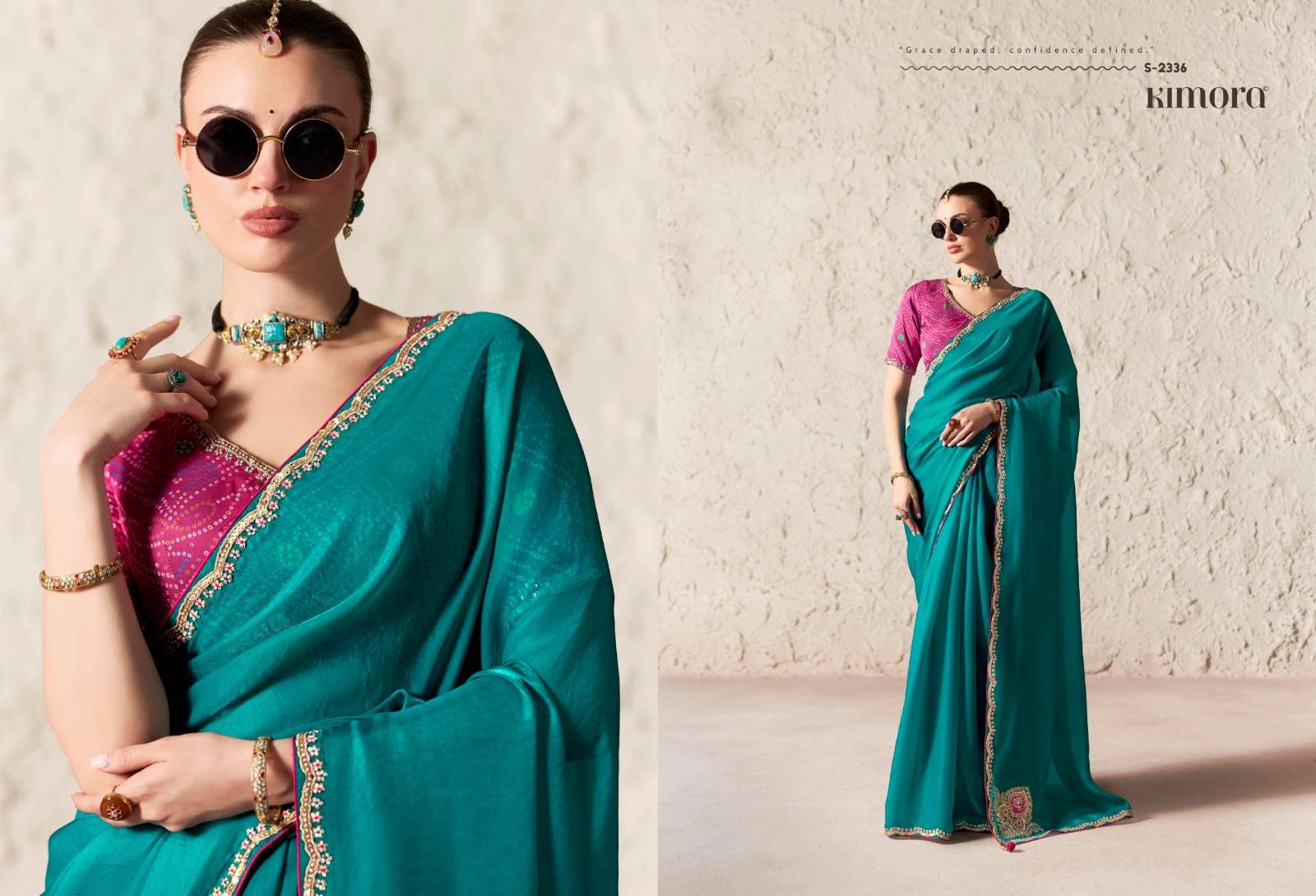 Rangat Vol-4 By Kimora Fashion 2331 To 2345 Series COLORFUL BEAUTIFUL FANCY PARTY WEAR & TRADITIONAL WEAR SAREES AT WHOLESALE PRICE